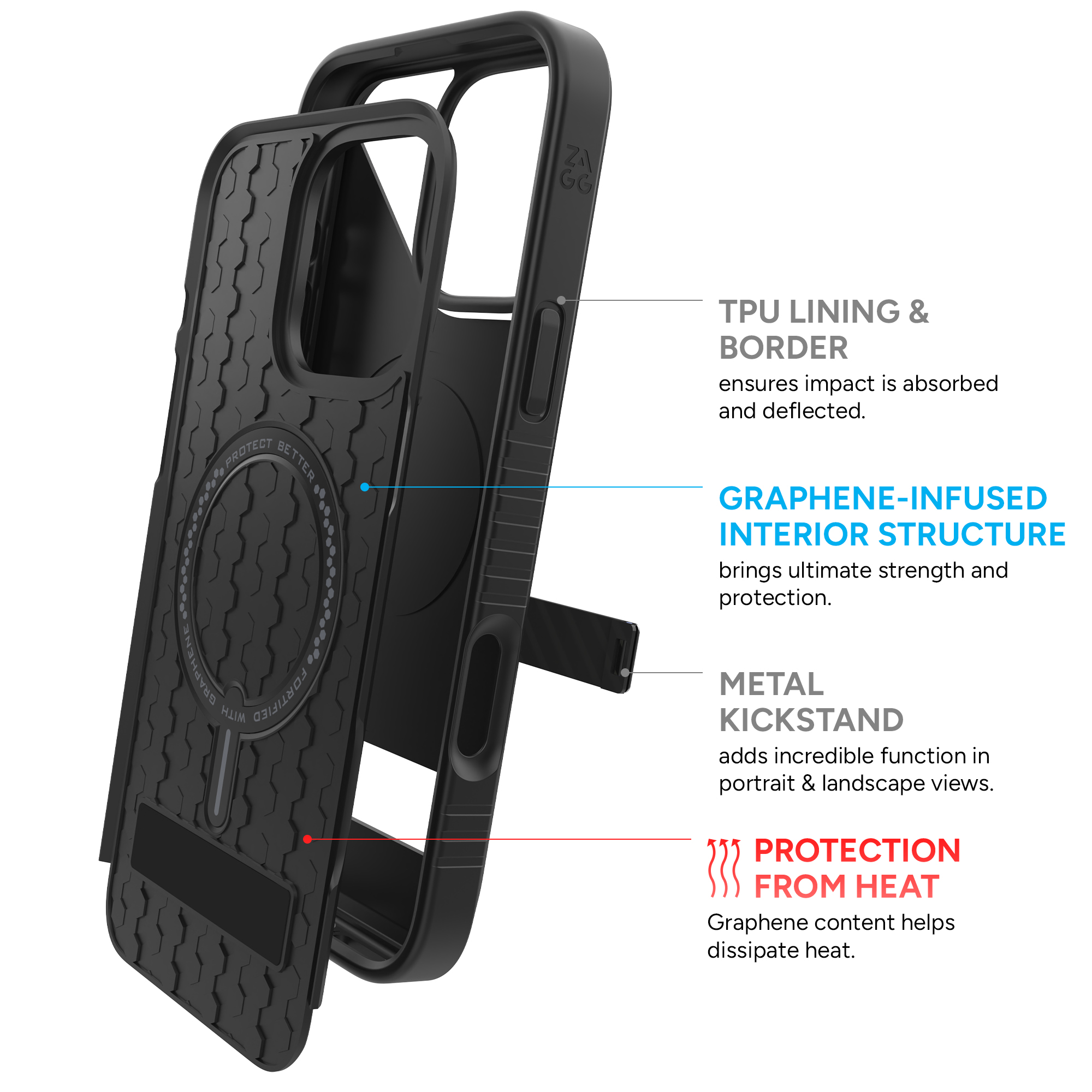 iPhoneアクセサリー m3NOMADTraditionalLeatherCase 16Pro iPhone 16 Pro Max Kickstand MagSafe Case - Encased
